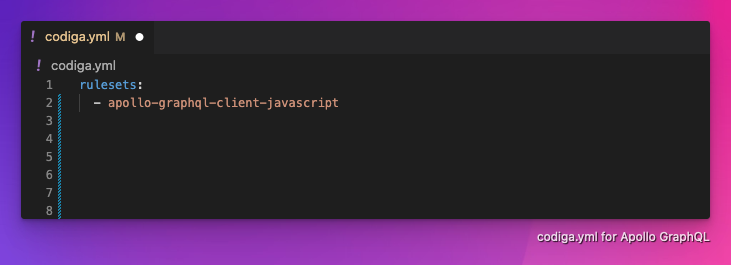 codiga.yml for checking Apollo GraphQL usage